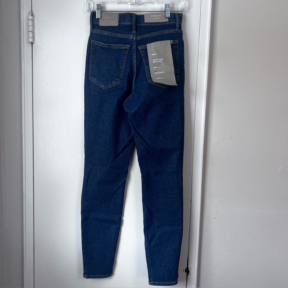 NWT EVERLANE The Way Skinny High Rise Jean - Medium Wash - Size 26